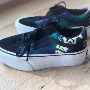Vans Black and Blue Monster Sneakers